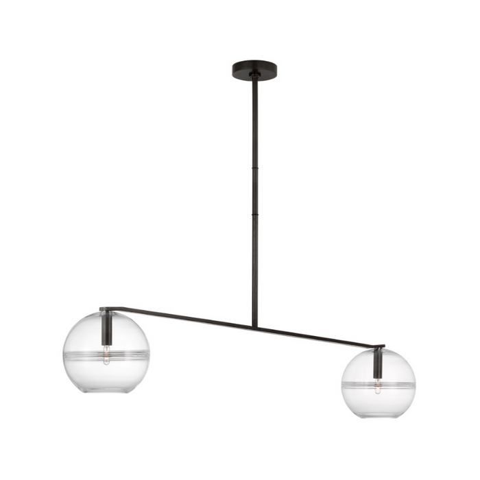 Visual Comfort SLCH356C-L Lowing 2-lt 59" LED Chandelier - Blackened Forged