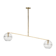 Visual Comfort SLCH356C Lowing 2-lt 59" LED Chandelier - Polished Antique Brass