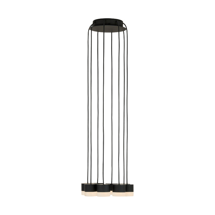 Visual Comfort SLCH522 Gable Alabaster 8-lt 10" LED Chandelier - Nightshade Black