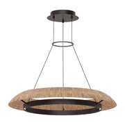 Visual Comfort SLCH559 Noa 33" LED Chandelier - Bronze/Natural
