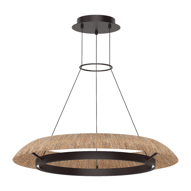 Visual Comfort SLCH559 Noa 33" LED Chandelier - Bronze/Natural