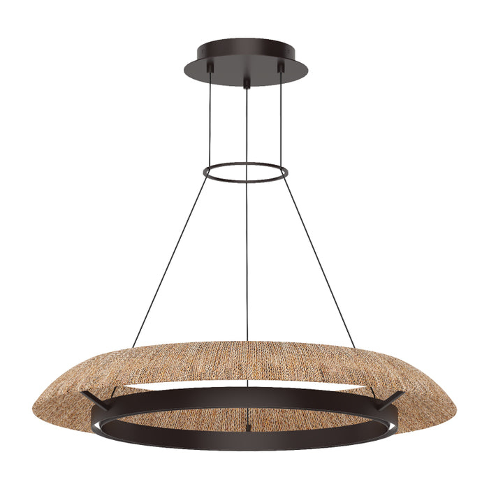 Visual Comfort SLCH559 Noa 33" LED Chandelier - Bronze/Natural