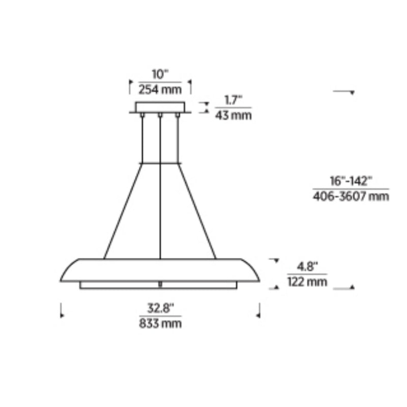 Visual Comfort SLCH559 Noa 33" LED Chandelier