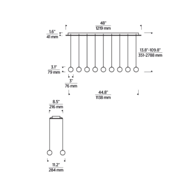 Visual Comfort SLCH586 Orbet 18-lt 45" LED Chandelier