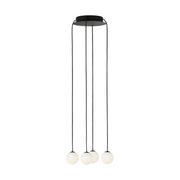 Visual Comfort SLCH588 Orbet 4-lt 11" LED Chandelier - Nightshade Black