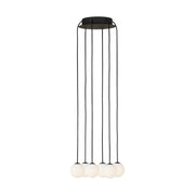 Visual Comfort SLCH589 Orbet 6-lt 11" LED Chandelier - Nightshade Black
