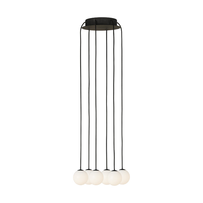 Visual Comfort SLCH589 Orbet 6-lt 11" LED Chandelier - Nightshade Black