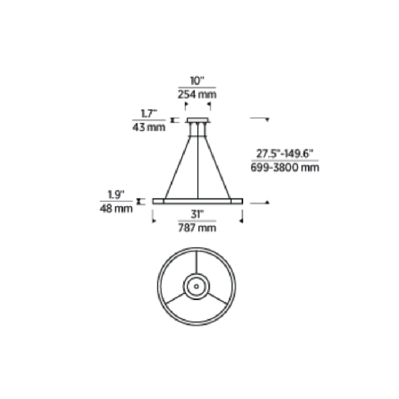 Visual Comfort SLCH660 Ashok 31" LED Chandelier
