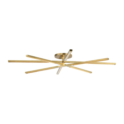 Visual Comfort SLFM565 Cityscape X-Grande 60" LED Flush Mount - Hand Rubbed Antique Brass