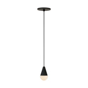 Visual Comfort SLPD511 Cupola Alabaster 1-lt 3" LED Pendant - Nightshade Black