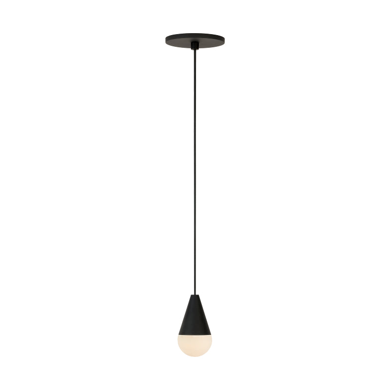 Visual Comfort SLPD511 Cupola Alabaster 1-lt 3" LED Pendant - Nightshade Black