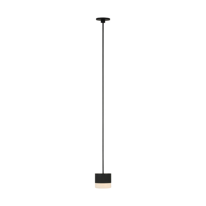 Visual Comfort SLPD519 Gable Alabaster 1-lt 3" LED Pendant - Nightshade Black