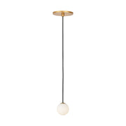 Visual Comfort SLPD585 Orbet 1-lt 3" LED Pendant - Hand Rubbed Antique Brass