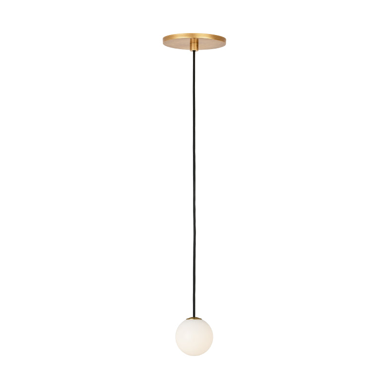 Visual Comfort SLPD585 Orbet 1-lt 3" LED Pendant - Hand Rubbed Antique Brass