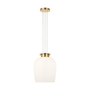 Visual Comfort SLPD623 Vetro 1-lt 21" LED Pendant - Hand Rubbed Antique Brass