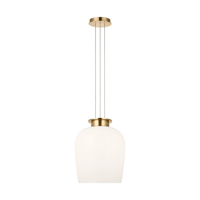 Visual Comfort SLPD623 Vetro 1-lt 21" LED Pendant - Hand Rubbed Antique Brass