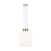 Visual Comfort SLPD625 Vetro 1-lt 17" LED Pendant - Hand Rubbed Antique Brass
