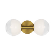 Visual Comfort SLW1032 Torian 2-lt 15" LED Linear Wall Sconce - Burnished Brass