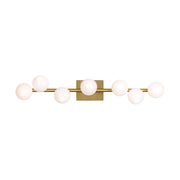 Visual Comfort SLW1067 Altair 7-lt 32" LED Vanity Light - Burnished Brass