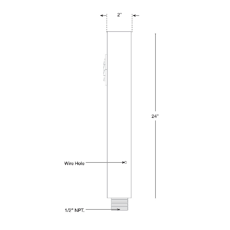 SPJ SPJ-GDG-24-L 24" Tall LED Outdoor Bollard