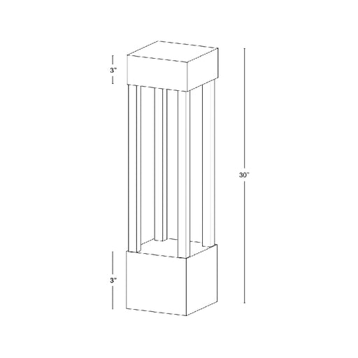 SPJ SPJ-PB30 30" Tall Outdoor Bollard