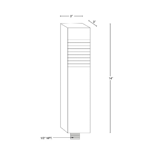 SPJ SPJ12-05 14" Tall LED Outdoor Bollard