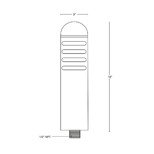 SPJ SPJ12-06 12" Tall LED Outdoor Bollard