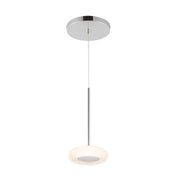 Kuzco PD97204 Stephord 1-lt 4" LED Pendant - Chrome/Frosted Glass