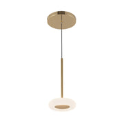 Kuzco PD97204 Stephord 1-lt 4" LED Pendant - Metailic Brass/Frosted Glass