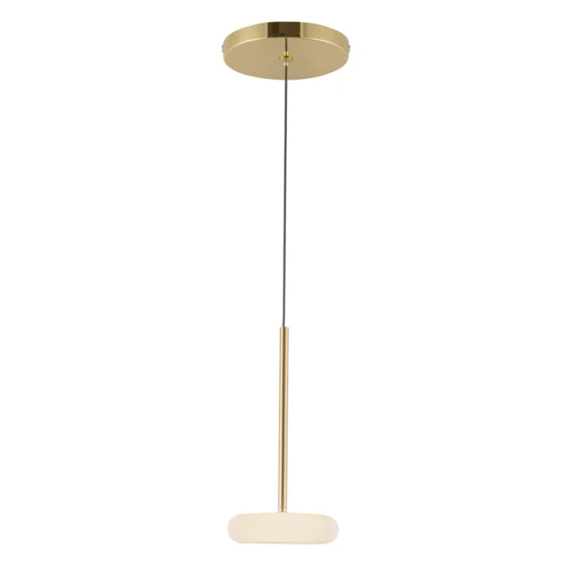 Kuzco PD97204 Stephord 1-lt 4" LED Pendant - Metailic Brass/Frosted Glass