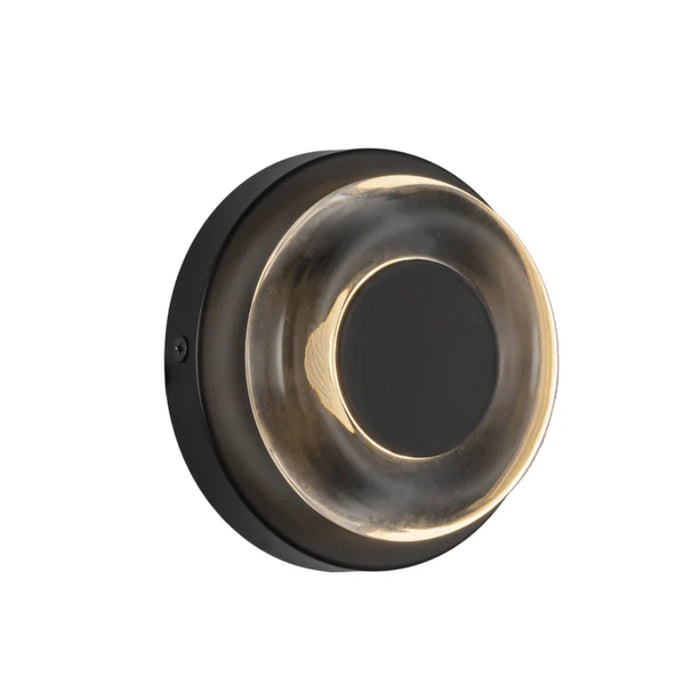 Kuzco WS97204 Stephord 1-lt 4" LED Wall Sconce - Black/Clear