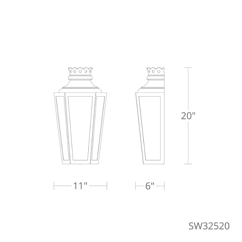 Schonbek SW32520 Betony 4-lt 20" Tall Outdoor Wall Sconce
