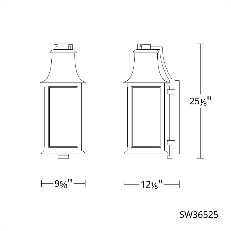 Schonbek SW36525 Proctor 3-lt 25" Tall Outdoor Wall Sconce