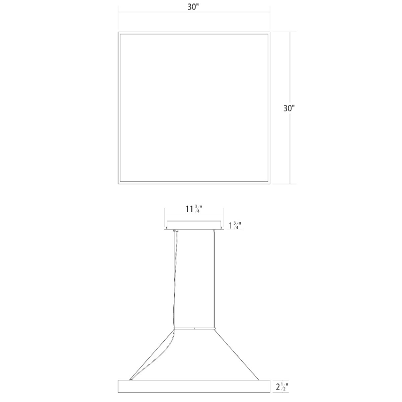 Sonneman 3974 Pi 1-lt 30" LED Pendant