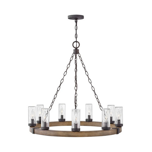 Hinkley 29208-LL Sawyer Large 9-lt 30" LED Outdoor Chandelier - Sequoia
