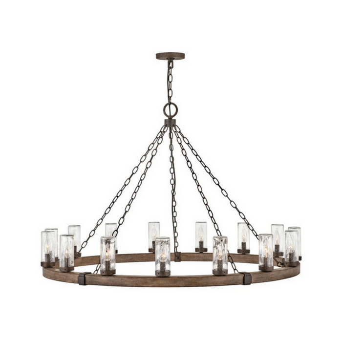 Hinkley 29209-LL Sawyer 15-lt 46" LED Outdoor Chandelier - Sequoia