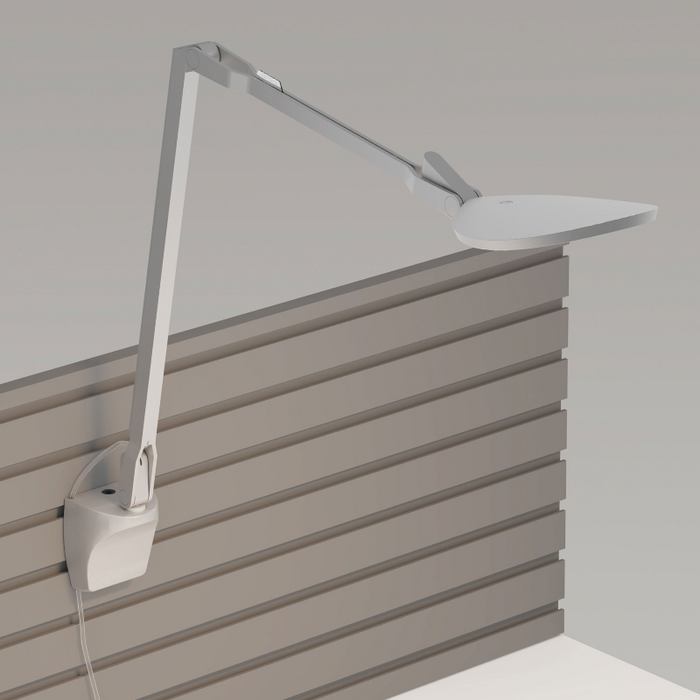 Koncept SPY-RCH Splitty Reach LED Desk Lamp, Wall Mount - Silver/Slatwall Mount