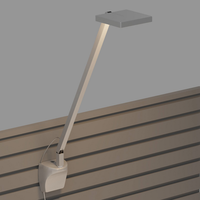 Koncept FCD-1 Focaccia Solo LED Desk Lamp, Wall Mount - Silver/Slatwall Mount