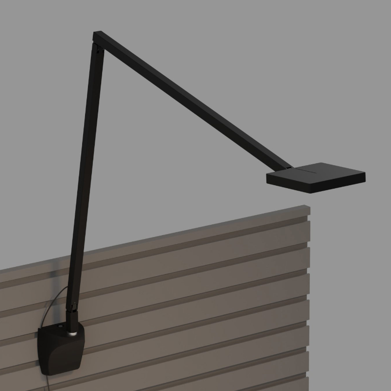 Koncept FCD-2 Focaccia LED Desk Lamp, Wall Mount - Matte Black/Slatwall Mount