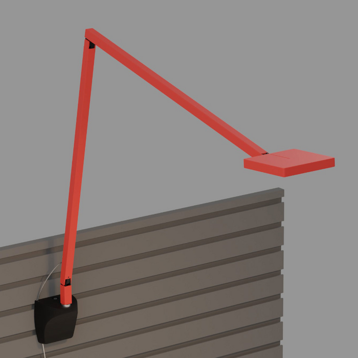 Koncept FCD-2 Focaccia LED Desk Lamp, Wall Mount - Matte Fire Red/Slatwall Mount