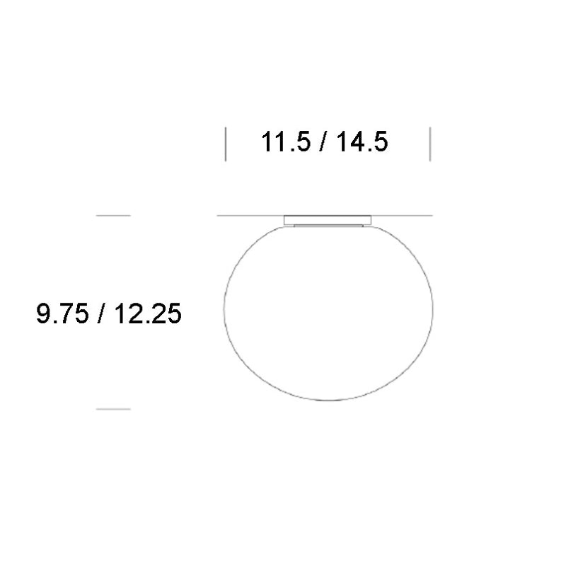 Leucos Sphera 1-lt 15" Ceiling Light
