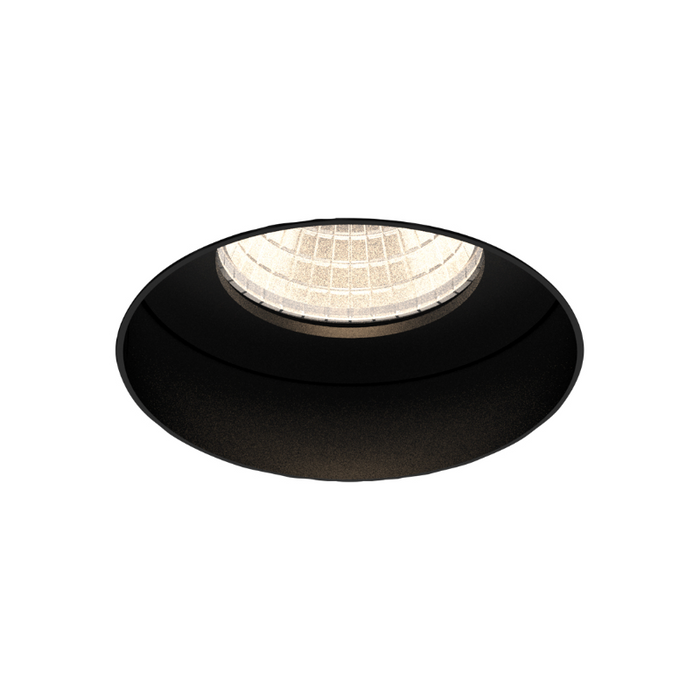 Eurofase TGO1RTL Tango 1 Light 10W Round LED Trimless Fixed Downlight, Frosted Lens - Black