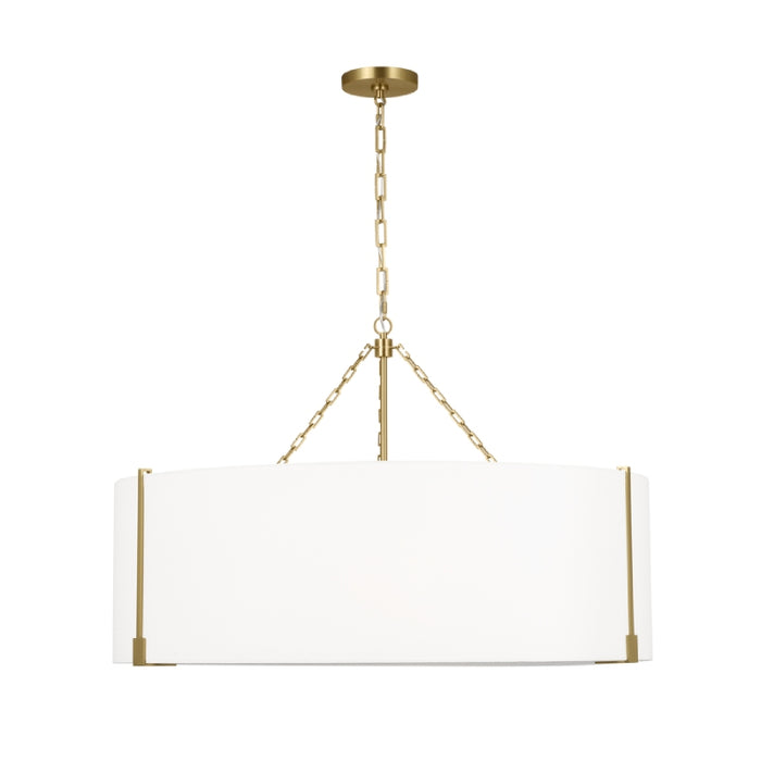 Visual Comfort TFC1114 Bergen 4-lt 36" LED Extra Large Hanging Pendant - Burnished Brass