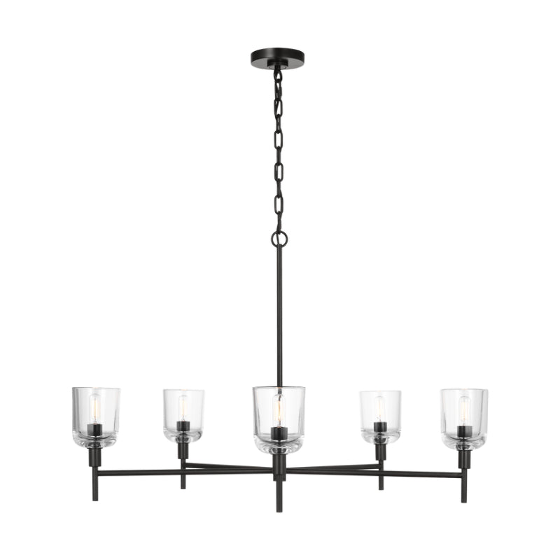 Visual Comfort TFC1135 Hartley 5-lt 36" Large Chandelier - Aged Iron
