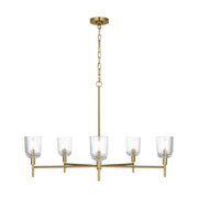 Visual Comfort TFC1135 Hartley 5-lt 36" Large Chandelier - Burnished Brass