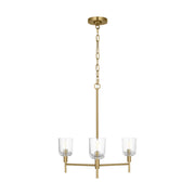 Visual Comfort TFC1143 Hartley 3-lt 24" Medium Chandelier - Burnished Brass