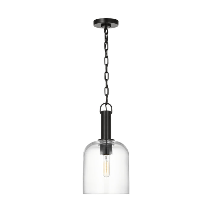 Visual Comfort TFP1021 Hartley 1-lt 8" LED Medium Pendant - Aged Iron