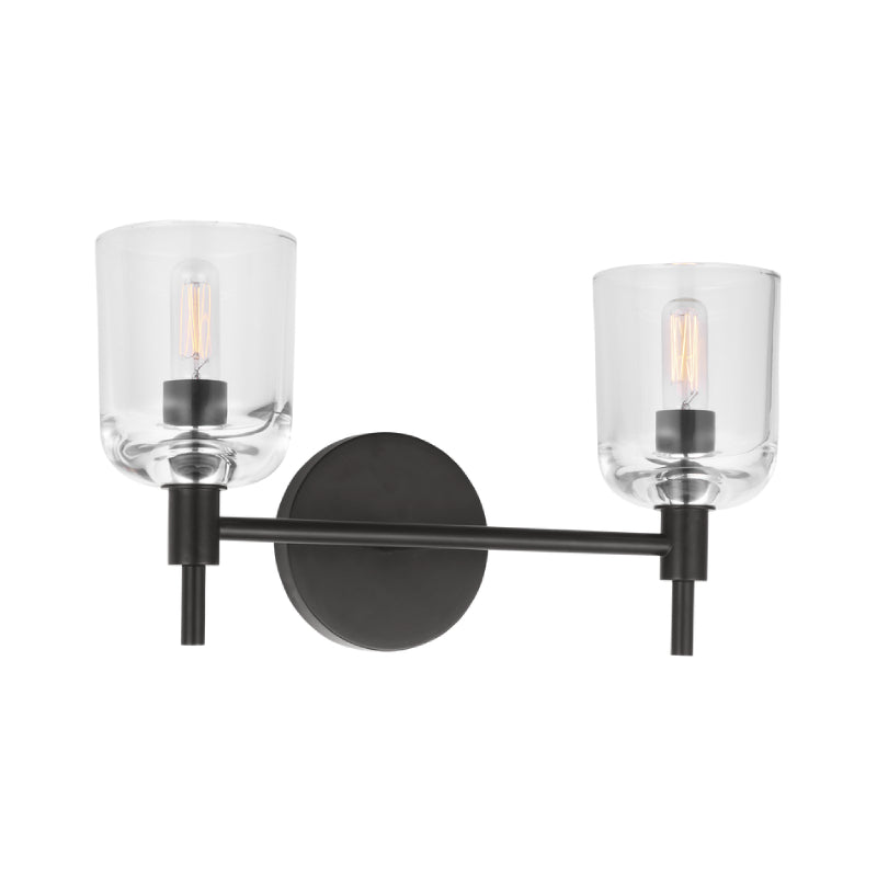 Visual Comfort TFV1002 Hartley 2-lt 15" LED Vanity Light - Aged Iron