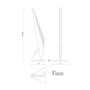 Kuzco TL64222 Tachi 1-lt 22" Tall LED Table Lamp