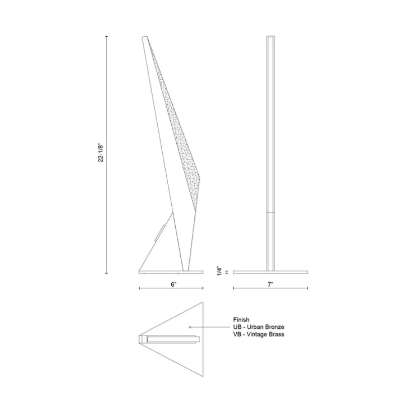 Kuzco TL64222 Tachi 1-lt 22" Tall LED Table Lamp
